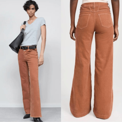 Closed Glow-Up Corduroy Orange Pants Wide Leg Size 28