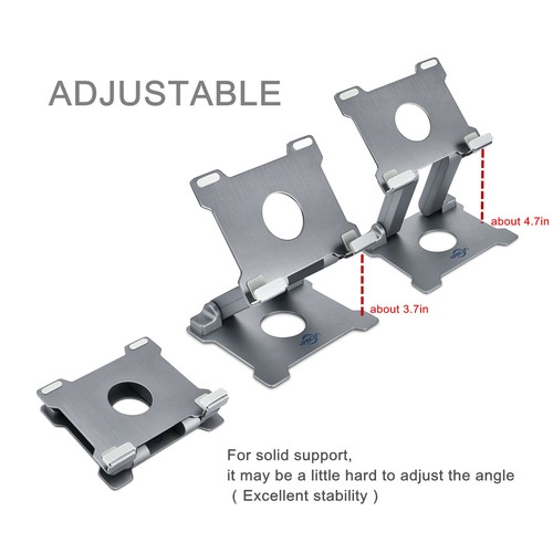 Tablet Stand,Adjustable Aluminum Stand Holder for iPad Pro Samsung Surface Pads - Picture 4 of 7