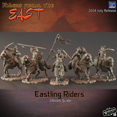 28mm Eastern Tribesmen Riders - Medieval Fantasy - Warrior Cavalry