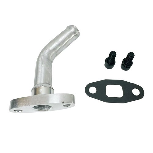 2" 45 Degree Aluminum Turbo Oil Drain Return Flange barb 7/8" For Garrett t3 t4 - Picture 7 of 12