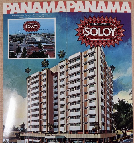 1970s Retro Flyer Pamphlet Panama Gran Hotel Soloy Downtown Business District - Picture 3 of 3