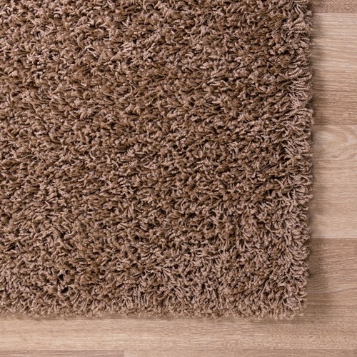 Unique Loom Solid Shag Collection Area Rug (2' 7" x 10' Runner, Sandy Brown) - Picture 5 of 12
