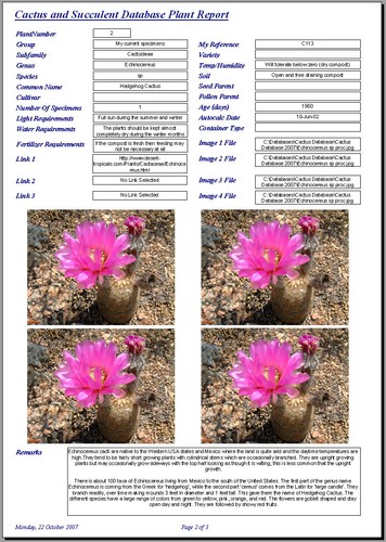 Cactus + Succulent Database Software CDROM Windows 7/8/10/11 XP Vista - Picture 5 of 6