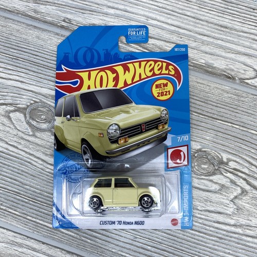 2x Hot Wheels 2021 #187 CUSTOM ‘70 Honda N600 HW J-Imports 7/10, New - Picture 3 of 4