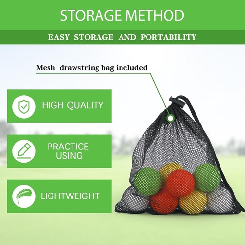 40 Pack Foam Golf Practice Balls - Realistic Feel and Limited Flight Training - Picture 3 of 7