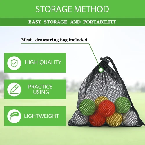 12 Pack Foam Golf Practice Balls - Realistic Feel and Limited Flight Training - Picture 3 of 6