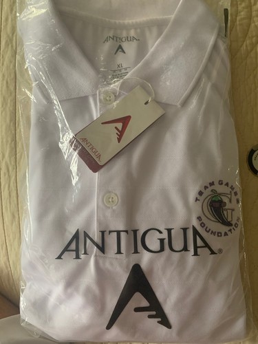 NWT ANTIGUA Desert Dry Xtralite Golf Polo, Team Gamez Foundation, White XL - Picture 1 of 10
