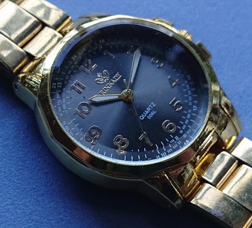 Reloj de pulsera reloj para hombres reloj Rinnady Quartz 006L dorado 18,0 cm 47 g - Imagen 5 de 12