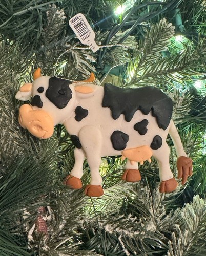 2025 Hallmark Moo Cow 🐄 w Utters Christmas Tree Ornament, New w Tag
