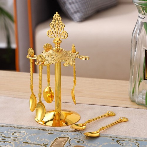 Zinc Alloy Reusable Coffee Spoons for Creative European Metal Dessert Spoon 2 St - Picture 4 of 9