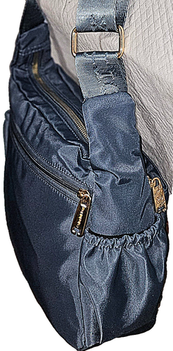 COLORFUL FOX SAFIRE BLUE WATER RESISTANT MULTI ZIP POCKET CROSSBODY BAG UNUSED - Picture 7 of 15