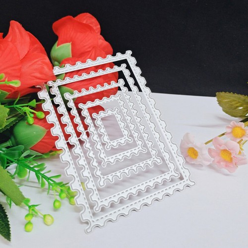 Wavy Card Making Dies Postage Stamp Dies 5pcs Scrapbooking Templates - Picture 4 of 12