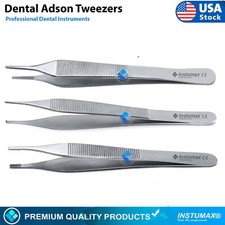 Adson Tissue Forceps Surgical Thumb Tweezers Serrated Tip Dental Instruments