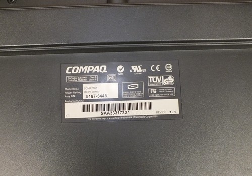 Compaq (SDM4700P) Microsoft Standard PS/2 Wired Computer Keyboard Only *READ* - Picture 3 of 6