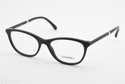 Chanel 3377-H 501 Womens Butterfly Glasses Frames Black 53mm UK