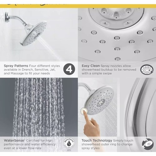 American Standard Spectra+ Touch 4-Function Shower Head 2.5 GPM BRUSHED NICKEL - Picture 5 of 10