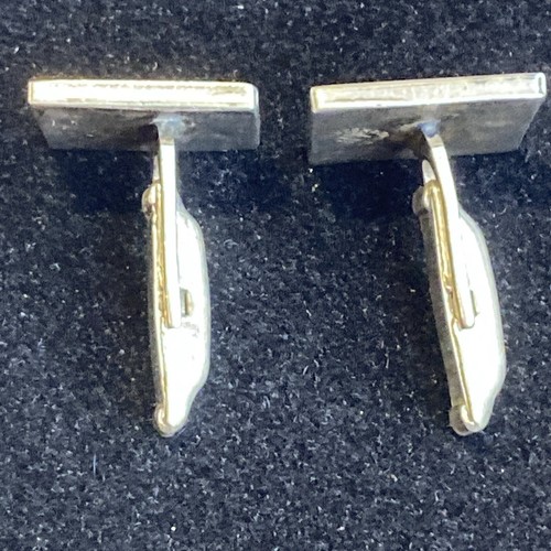 Vintage STERLING Silver 925 Mexico ABALONE Shell CUFF LINKS Signed - Picture 10 of 14