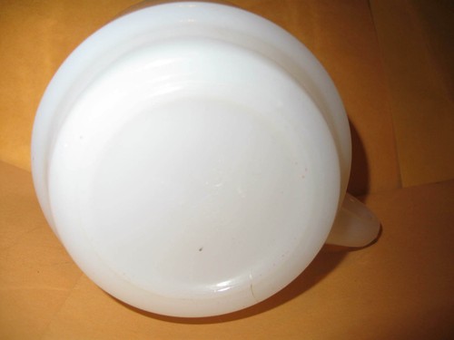 Preowned FIRE KING COFFEE CUP mug White w/ silver trim Anchor Hocking 2 5/8" - Picture 5 of 5