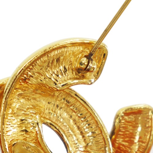CHANEL CC Matelasse Used Pin Brooch Gold Plated France 1153 Vintage #AH693 S - Picture 9 of 12
