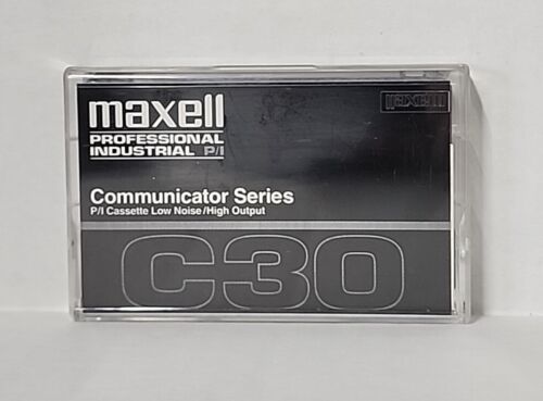MAXELL Professional Industrial P/I Communicator Series BLANK CASSETTE C30 Open - Picture 2 of 4