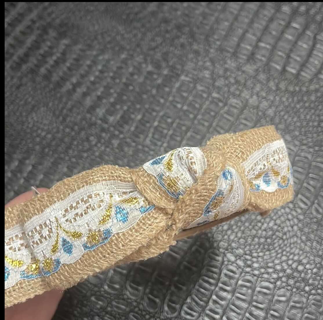 Lele Sadoughi Lace Shirley Wide Ribbon Headband | eBay display picture 1