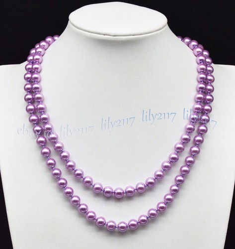 2 Rows Genuine 8mm Round Multicolor South Sea Shell Pearl Beads Necklace 17-19'' - Picture 31 of 40