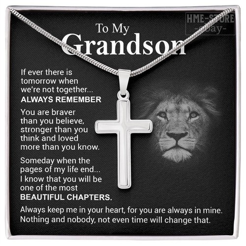 Collar Colgante Cruz A Mi Nieto Regalos Inspiradores para Nieto Capítulo - Imagen 7 de 8