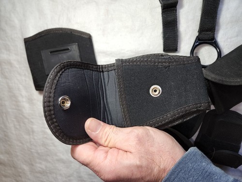 Uncle Mike's Bianchi Duty Tactical Belt Black Nylon Accessories Lot Pouches - Picture 20 of 22