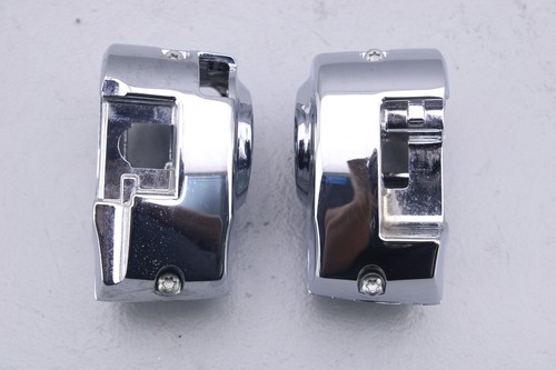 2016 Harley Street Glide CVO Hand Control Switch Housing Cover Set CHROME - Picture 7 of 14