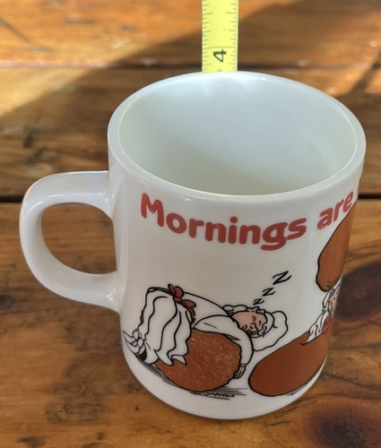 Vintage Dunkin Donuts Keramik Kaffeebecher "Mornings Are Made For Munchkins" 1990 - Bild 11 von 11