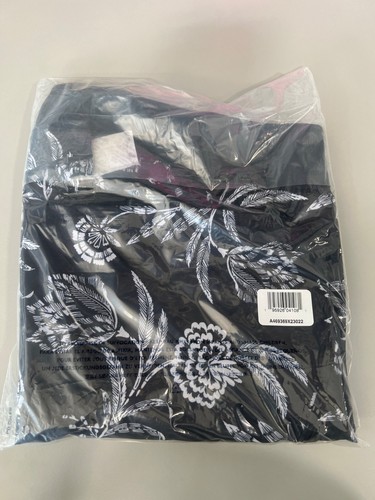 Lands End Reg 5" Quick Dry Elastic Waist Swim Shorts Womens 16 Black Floral NEW - Picture 2 of 6