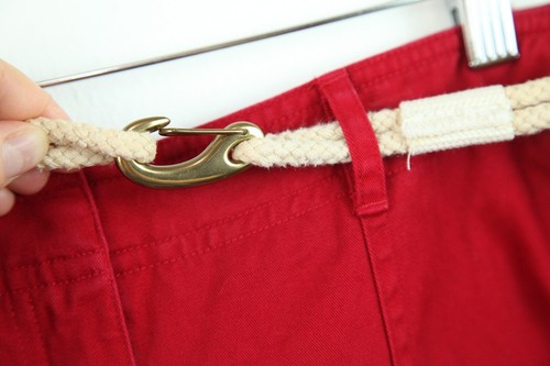 Ralph Lauren Size 14 Pants Nautical Preppy Cotton Sailor Rope Belt Old Money 90s - Picture 5 of 10