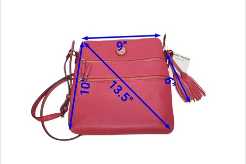 Anne Klein AK Traveler Crossbody Pink Shoulder Bag w/ Gold Accents & Tassels NWT - Picture 3 of 21