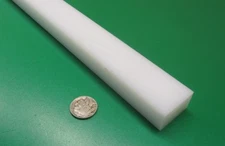 HDPE White Bar 3/4" Thick x 1.25" Wide x 48" Long