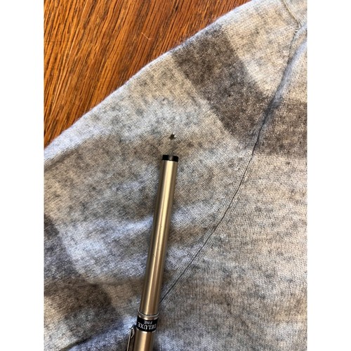 Abercrombie & Fitch Kids Sweater Large Wool Cashmere Gray Striped HAS ISSUES - Picture 10 of 10