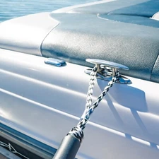 2Pack Black/White Boat Bungee Dock Line Rope Dock Tie Mooring Rope Stretchable