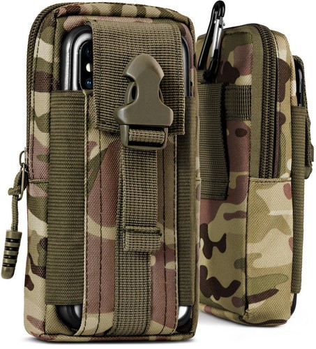 Mobile phone belt bag for Motorola Moto G24 nylon belt bag case clip pouch - Picture 3 of 4