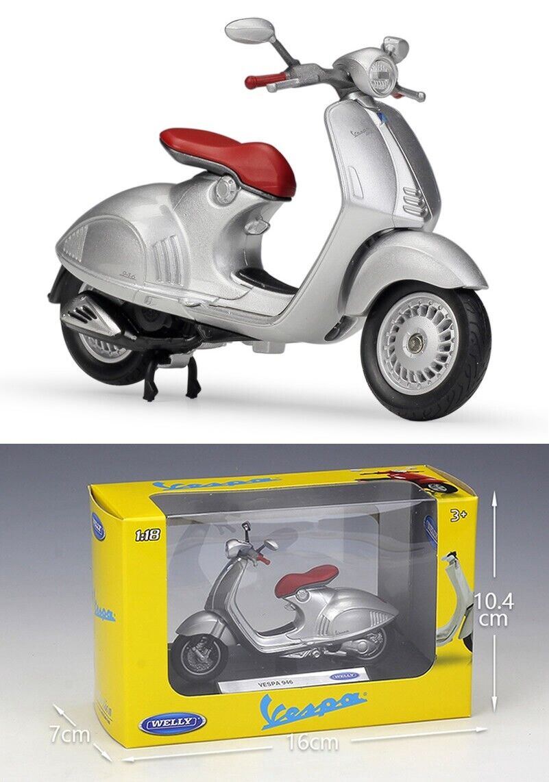 WELLY 1:18 VESPA 946 Pedal MOTORCYCLE Bike Model collection