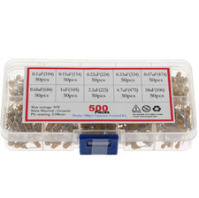 500Pcs Monolithic Multi-Layer Ceramic Electrolytic Capacitor Assortment Kit
