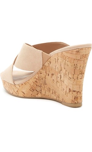 CHARLES BY CHARLES DAVID - SIZE: 10 - Nude Latrice Wedge Slip-On Sandals - NEW! - Picture 2 of 3