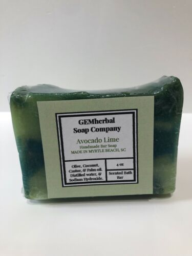 Handmade Soap Pick A Scent Natural Homemade Bath Bar Avocado Lime-Eczema Relief - Picture 12 of 16