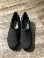 SAS Women's Bliss Slip On Size 7 S Low Wedge Loafer Flat Shoe Black Tripad