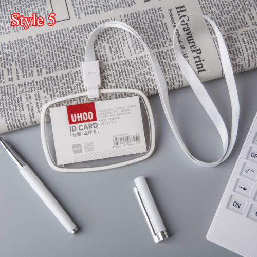 Waterproof ID Badge Holder Hard Plastic Card Case Slim Lanyard Protector - Picture 29 of 40