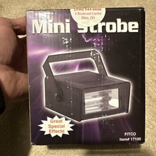 Fitco 17100 Mini Strobe Light Adjustable Special Effects-Black A23250 New