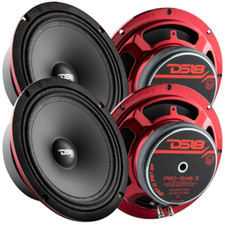 4x DS18 8" Midrange Speaker - PRO-SM8.2 250W Rms 2-ohm Water Resistant Cone