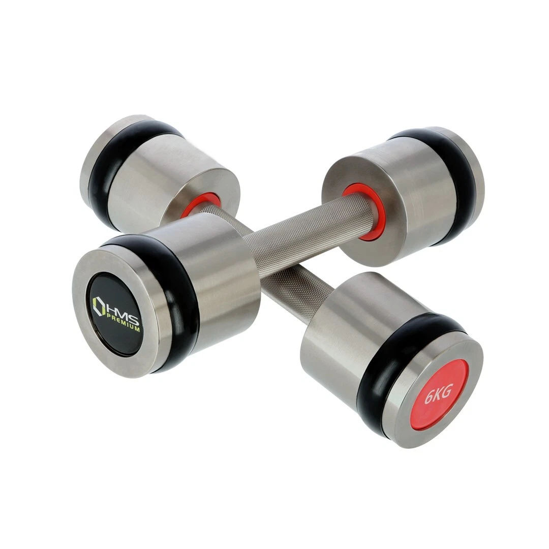 5907695534689 Chrome Dumbbells 2x6kg Silicone Elements HMS Premium HH06 HMS