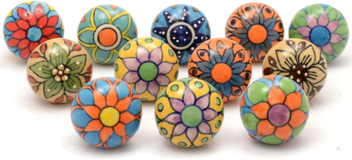 Assorted Ceramic Cabinet Knobs - Vintage Cabinet Cupboard Door & Drawer Pulls Ch - Picture 12 of 12