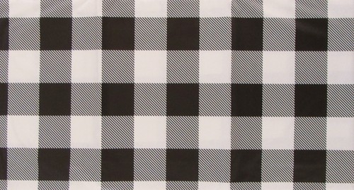 Buffalo karierte karierte Muster Tischdecke schwarz/weiß Vinyl Flanell Rückseite Var. Größe - Bild 4 von 5