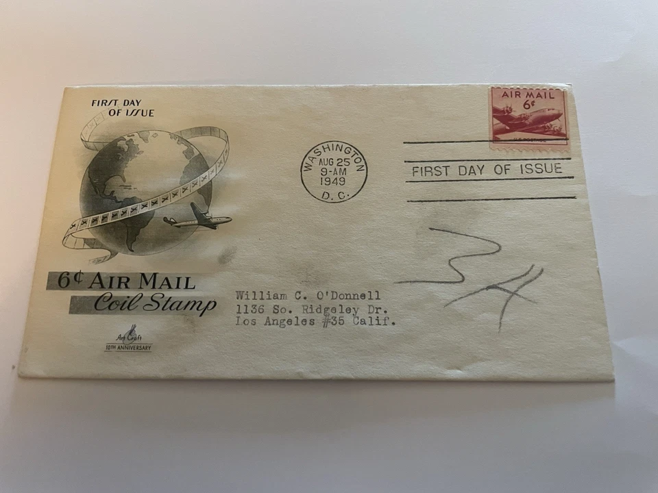 New old items New 6 cent Airmail Stamp and 6-cent Coil Stamp 1st day Issues - Image 3 of 4