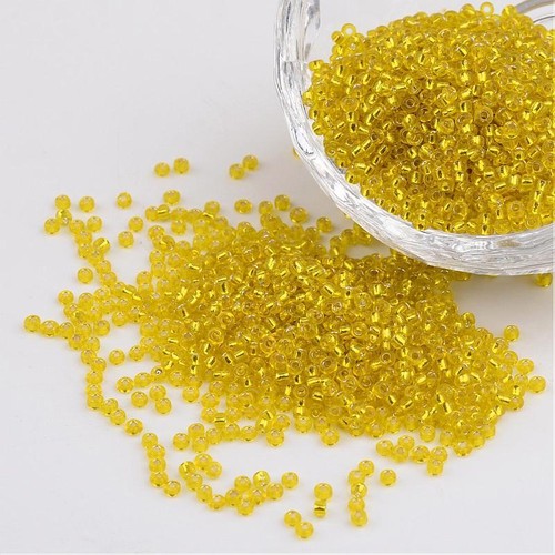 Cuentas de vidrio transparentes redondas forradas de plata 50 g 11/0 para accesorios de ropa hágalo usted mismo - Imagen 27 de 29